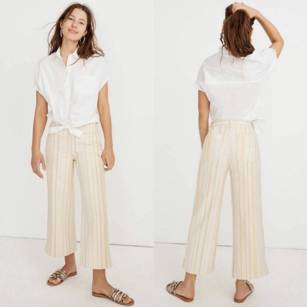 Emmett wide leg crop pants NWT